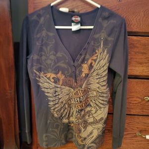 Ladies Harley Davidson long sleeved top